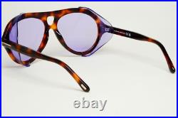 Tom Ford Sunglasses Neughman Brown Violet Pilot Side Shields FT0882 TF 882 53Y