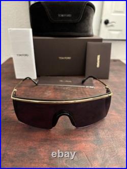 Tom Ford Sunglasses Pavlos-02 TF980 30A Black/Gold Frame Shield