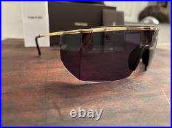 Tom Ford Sunglasses Pavlos-02 TF980 30A Black/Gold Frame Shield