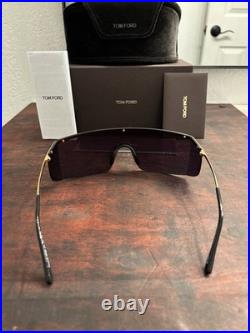 Tom Ford Sunglasses Pavlos-02 TF980 30A Black/Gold Frame Shield