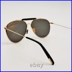 Tom Ford Sunglasses RAPHAEL-02 TF995 28A Rose Gold Aviator Frame Smoke Lens 59mm