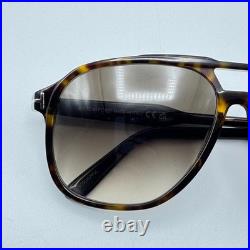 Tom Ford Sunglasses Raoul TF753 52K Havana Aviator Frame Gradient Lens 62-14-140