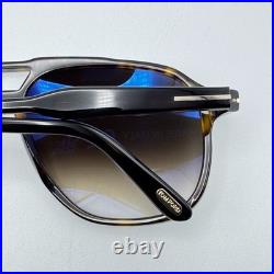 Tom Ford Sunglasses Raoul TF753 52K Havana Aviator Frame Gradient Lens 62-14-140