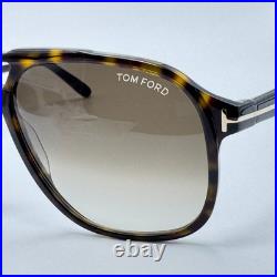 Tom Ford Sunglasses Raoul TF753 52K Havana Aviator Frame Gradient Lens 62-14-140
