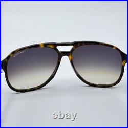 Tom Ford Sunglasses Raoul TF753 52K Havana Aviator Frame Gradient Lens 62-14-140
