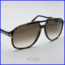 Tom Ford Sunglasses Raoul TF753 52K Havana Aviator Frame Gradient Lens 62-14-140