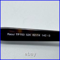Tom Ford Sunglasses Raoul TF753 52K Havana Aviator Frame Gradient Lens 62-14-140