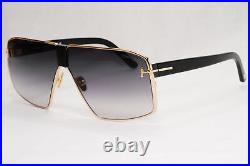 Tom Ford Sunglasses Reno Black Gold Grey Gradient Navigator FT0911 TF 911 28B