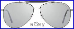 Tom Ford Sunglasses Rick TF 378 Silver Mirror 14Q Aviator Ruthenium Authentic