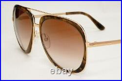 Tom Ford Sunglasses Sam Gold Gradient Brown Square Pilot FT0469 TF 469 50C a