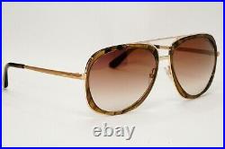 Tom Ford Sunglasses Sam Gold Gradient Brown Square Pilot FT0469 TF 469 50C a