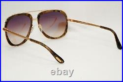 Tom Ford Sunglasses Sam Gold Gradient Brown Square Pilot FT0469 TF 469 50C a