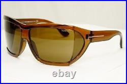 Tom Ford Sunglasses Sedgewick Brown Transparent Square Wrap FT0402 TF 402 48E
