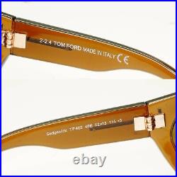 Tom Ford Sunglasses Sedgewick Brown Transparent Square Wrap FT0402 TF 402 48E