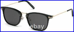 Tom Ford Sunglasses Shiny Black Smoke Gray FT 0672 01A Beau TF672 New Authentic
