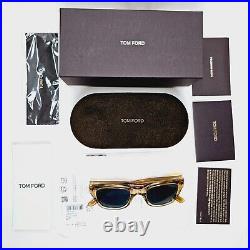 Tom Ford Sunglasses Snowdon Transparent Honey Brown Blue James Bond TF 237 45V