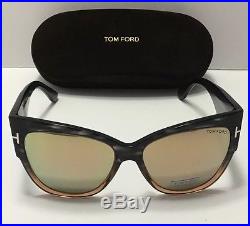 Tom Ford Sunglasses TF 371 Anoushka 20G Gold Mirror Women Cateye Italy Case NEW