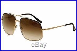 Tom Ford Sunglasses TF 439 Ronnie Sunglasses 01G Gold 60mm