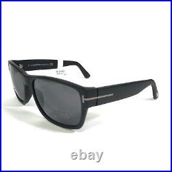 Tom Ford Sunglasses TF 445 02D Black Square Frames with Gray Lenses 58-17-140