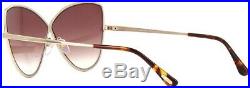 Tom Ford Sunglasses TF 569 28Z Elise 02 Gold Pink Silver Flash Mirror FT0569