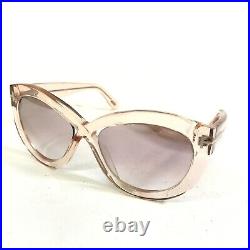Tom Ford Sunglasses TF 577 72Z Clear Pink Round Frames with Pink Mirrored Lenses