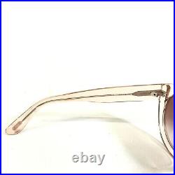 Tom Ford Sunglasses TF 577 72Z Clear Pink Round Frames with Pink Mirrored Lenses
