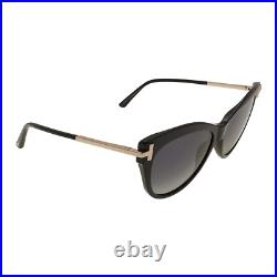 Tom Ford Sunglasses TF 821 FT0821 Kira 01D Black/Gold Polarized Women Oversized