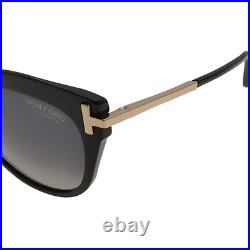 Tom Ford Sunglasses TF 821 FT0821 Kira 01D Black/Gold Polarized Women Oversized