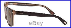 Tom Ford Sunglasses TF290 50J ROCK Square Wayfare Dark Brown Lens Mens Womens