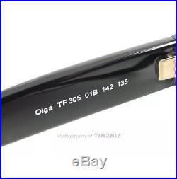 Tom Ford Sunglasses TF305 Olga 01B Black FT0305/S Authentic NEW withCase ITALY