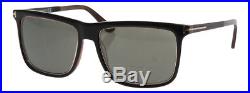 Tom Ford Sunglasses TF392 01R KARLIE Wayfare Jet Black Gold Square Polarized New