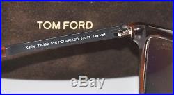 Tom Ford Sunglasses TF392 Karlie 01R Black/Green Polarized Mens Brand New 57mm