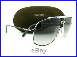 Tom Ford Sunglasses TF496 Georges 18A Rhodium Gray FT0496/S New Authentic