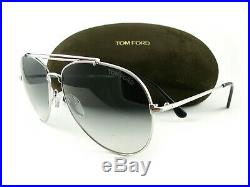 Tom Ford Sunglasses TF497 Indiana 18B Rhodium Gray FT0497/S Authentic New