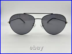 Tom Ford Sunglasses TF636-K 01D Black Gold Gray Polarized 62 16 145 Pilot
