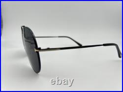 Tom Ford Sunglasses TF636-K 01D Black Gold Gray Polarized 62 16 145 Pilot