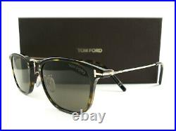 Tom Ford Sunglasses TF672 Beau Dark Havana Gold Brown 52E FT0672/S New Authentic