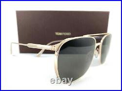 Tom Ford Sunglasses TF692 Kip 28A Gold Gray FT0692/S Authentic New