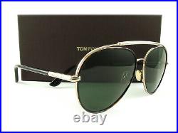 Tom Ford Sunglasses TF748 Curtis 52N Gold Green FT0748/S Authentic New