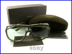 Tom Ford Sunglasses TF800 95N Caine Green Gold FT0800/S Authentic New
