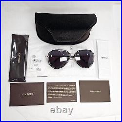 Tom Ford Sunglasses Vittorio Black Gold Pilot Large FT0749 TF 749 01A 60mm