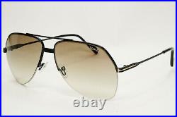 Tom Ford Sunglasses Wilder-02 Black Brown Grey Pilot Large FT0644 TF 644 01A