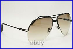 Tom Ford Sunglasses Wilder-02 Black Brown Grey Pilot Large FT0644 TF 644 01A