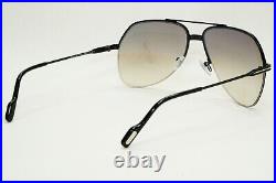 Tom Ford Sunglasses Wilder-02 Black Brown Grey Pilot Large FT0644 TF 644 01A