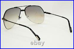 Tom Ford Sunglasses Wilder-02 Black Brown Grey Pilot Large FT0644 TF 644 01A