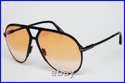Tom Ford Sunglasses Xavier Black Yellow Gradient Large Pilot FT1060 TF 1060 01F