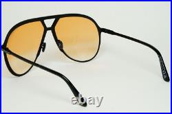 Tom Ford Sunglasses Xavier Black Yellow Gradient Large Pilot FT1060 TF 1060 01F