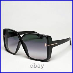 Tom Ford Sunglasses Yvonne Square Black Grey Gradient TF 1117 FT1117 01B 63mm