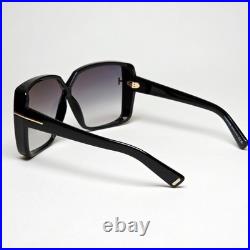 Tom Ford Sunglasses Yvonne Square Black Grey Gradient TF 1117 FT1117 01B 63mm