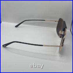 Tom Ford TEX FT 1096 Shiny Gold/Dark Grey (28A) Sunglasses Authentic With Case